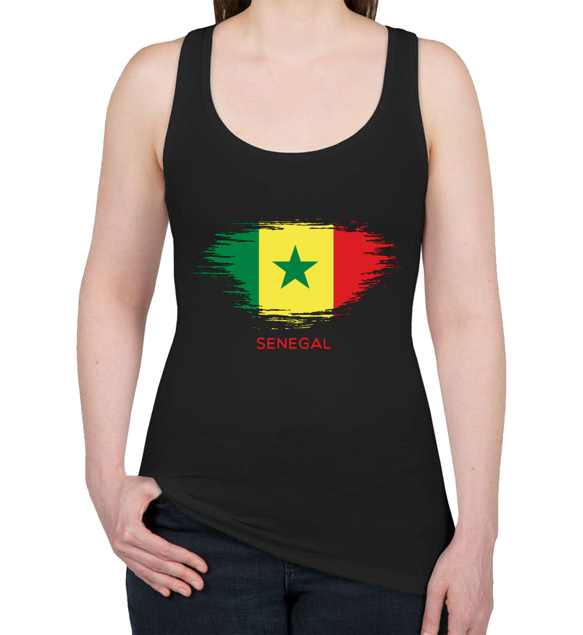 Senegal Flag Women's Racerback Tank Top