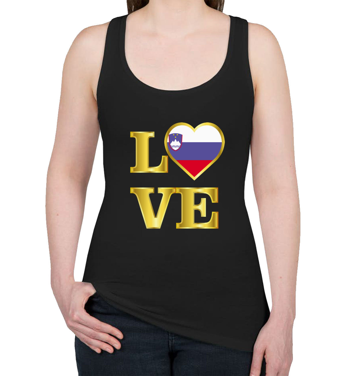 Slovenia Love Women's Racerback Tank Top