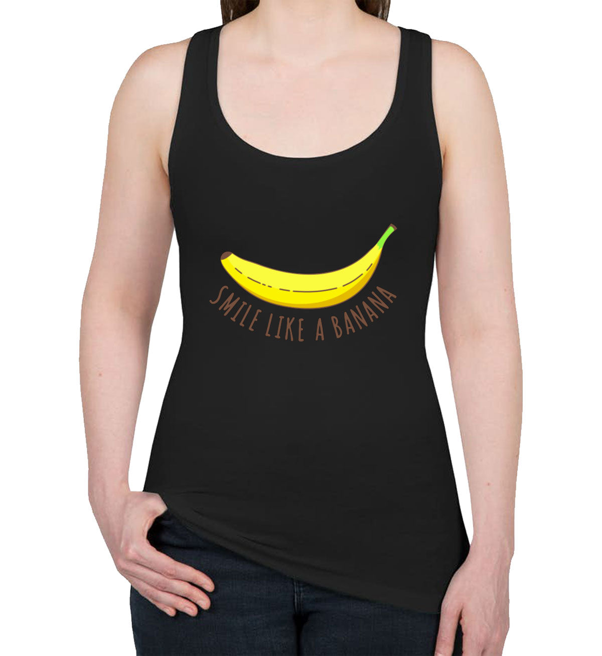 Smile Like A Banana Women's Racerback Tank Top