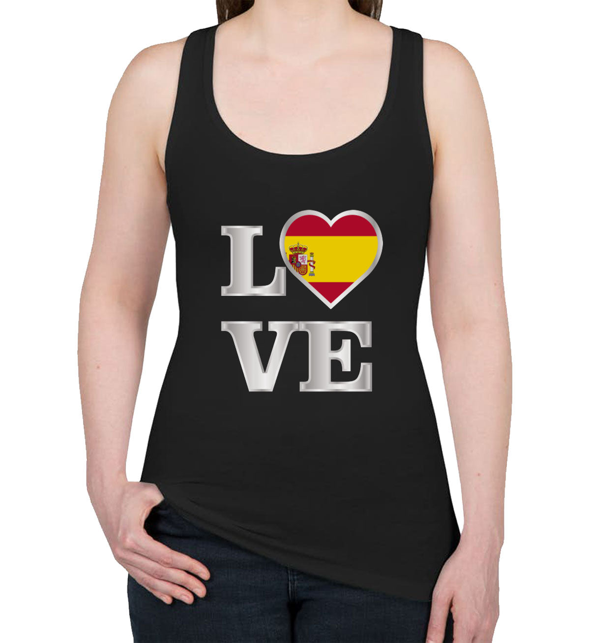 Spain Love Women's Racerback Tank Top