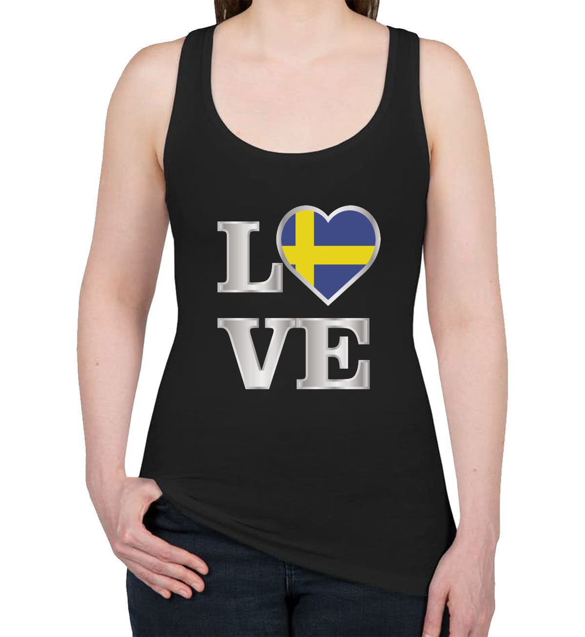 Sweden Love Women's Racerback Tank Top