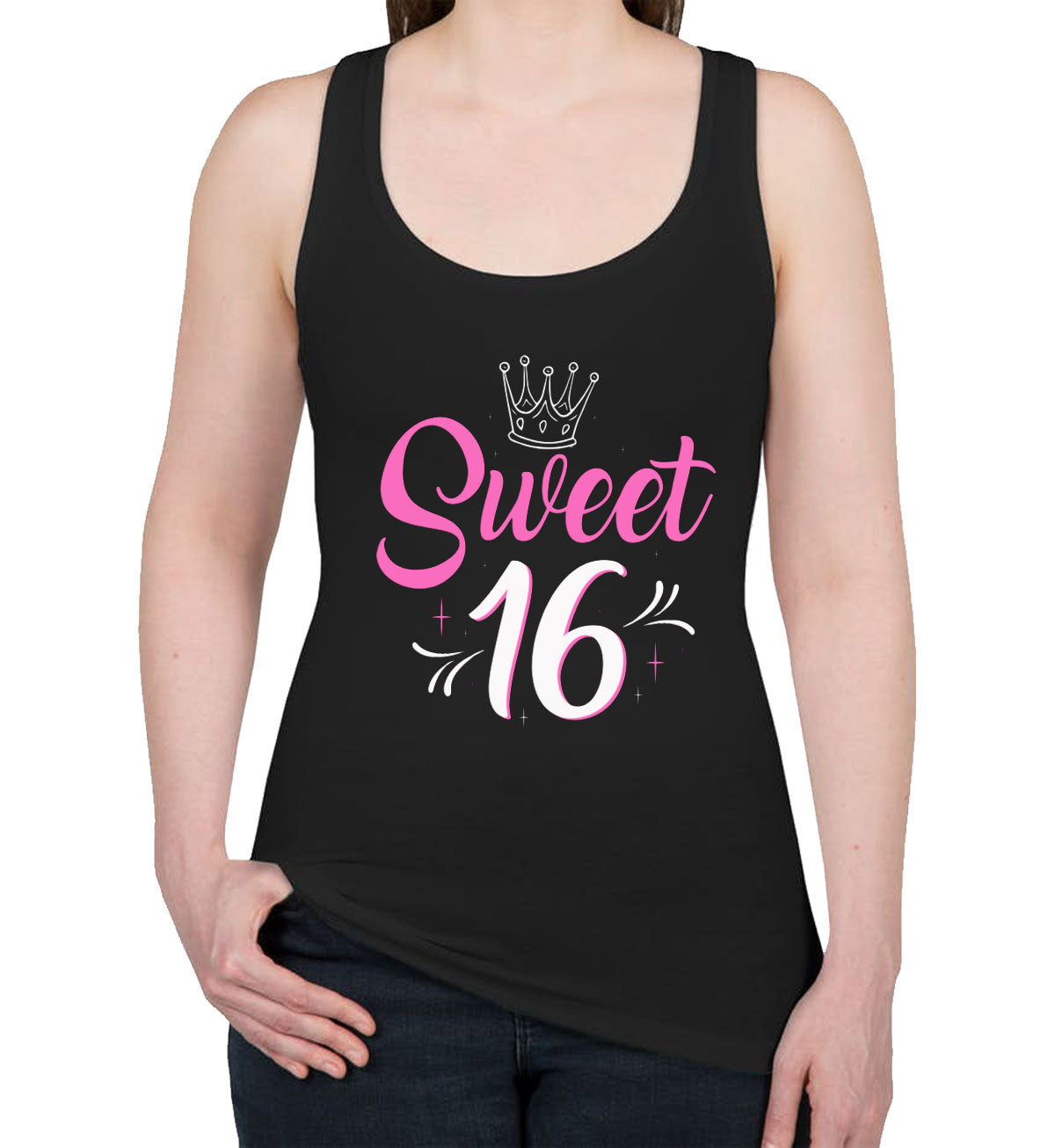Sweet 16 Sixteen Women's Racerback Tank Top