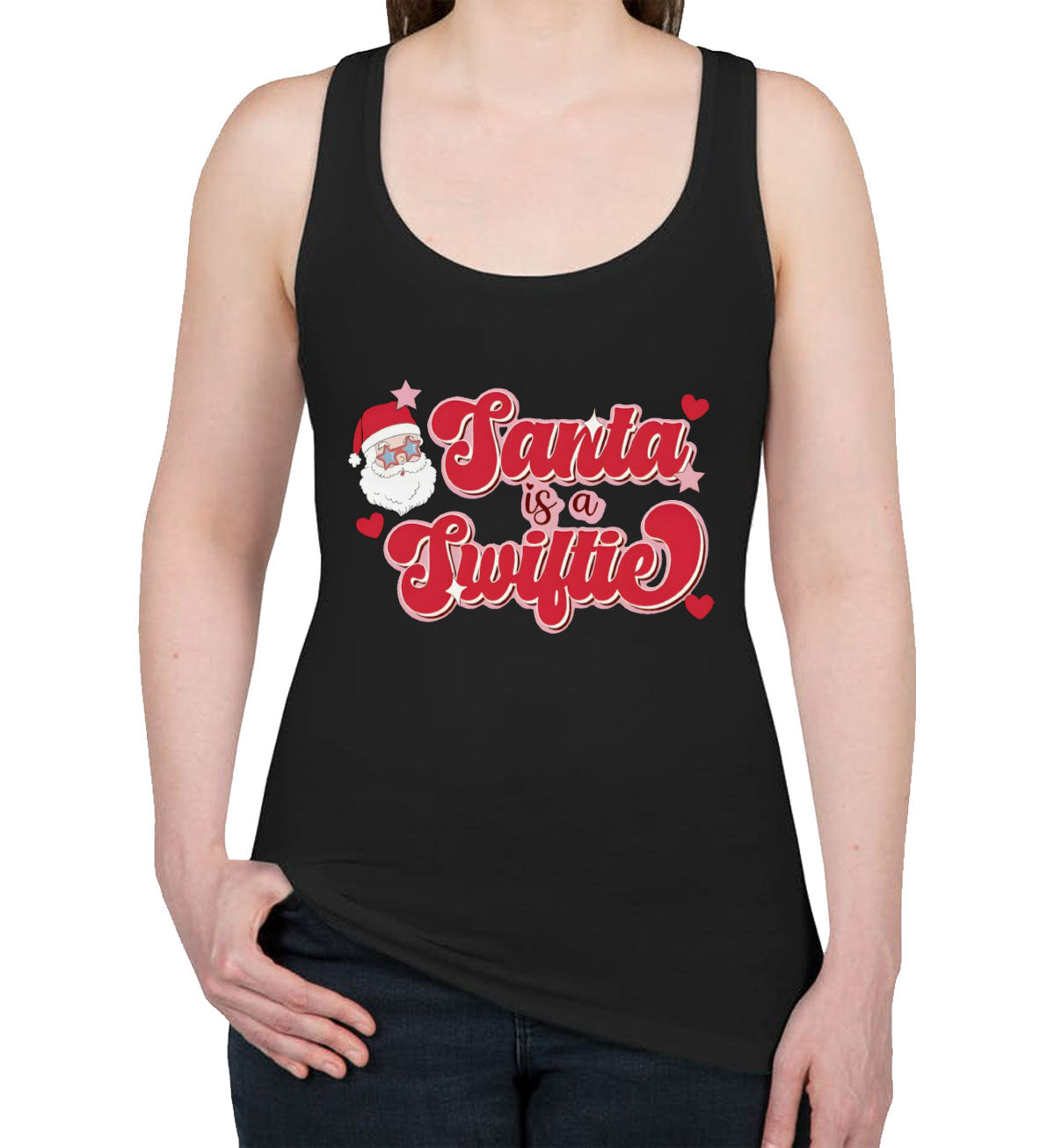 Santa Is A Swiftie Women's Racerback Tank Top