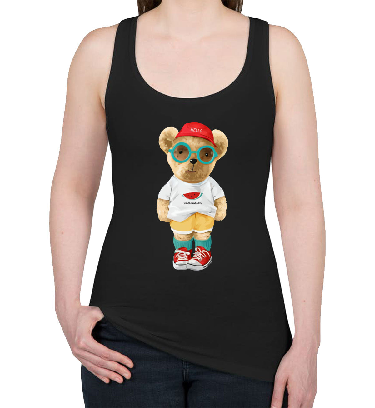 Cute Teddy Bear Women's Racerback Tank Top