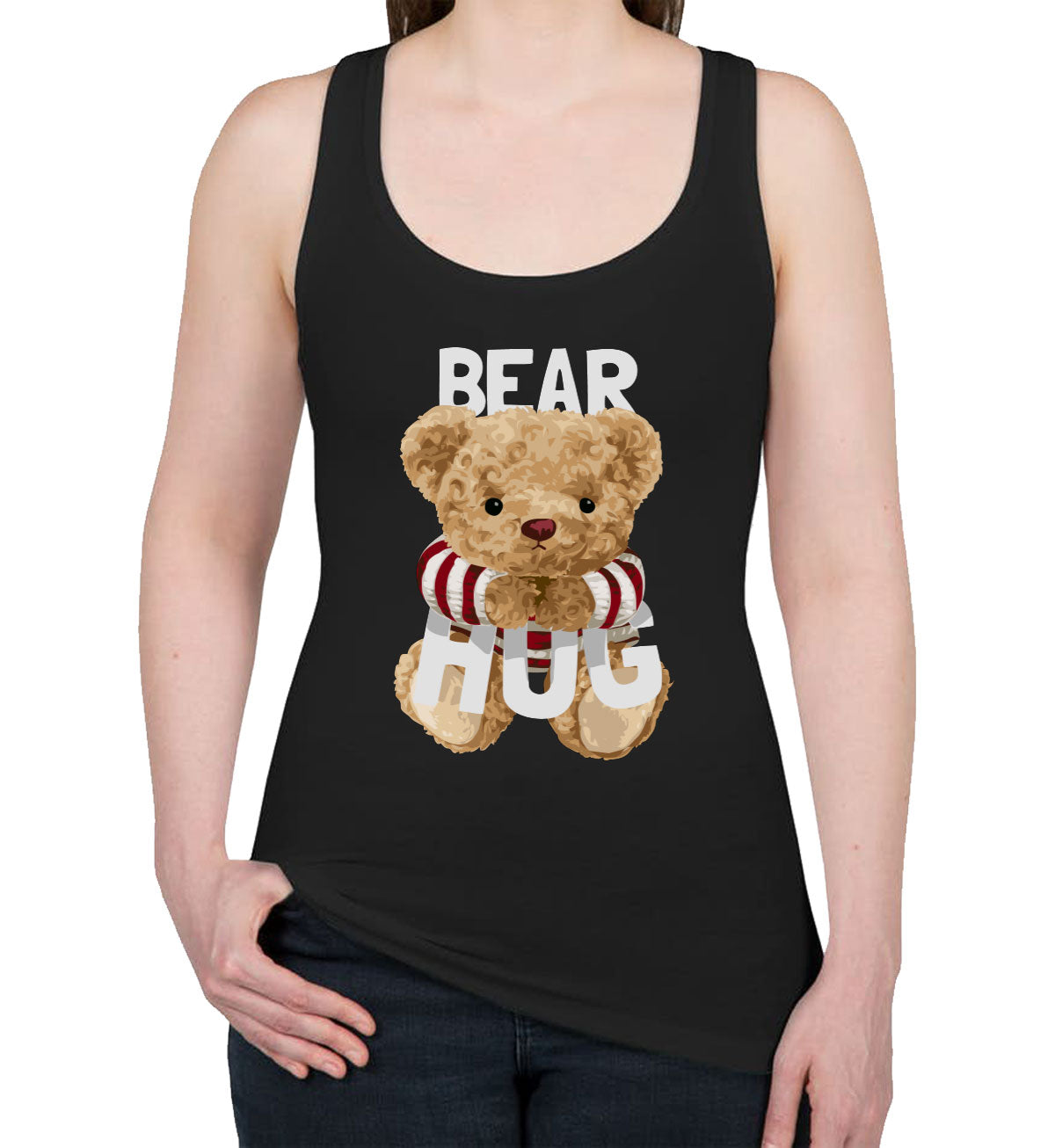 Teddy Bear Hug Women's Racerback Tank Top