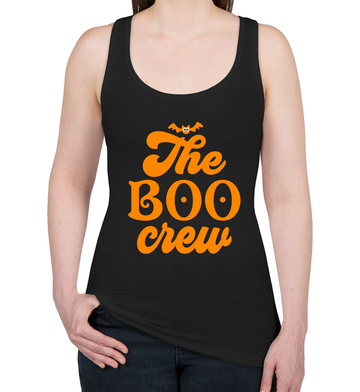 The Boo Crew Halloween Women's Racerback Tank Top