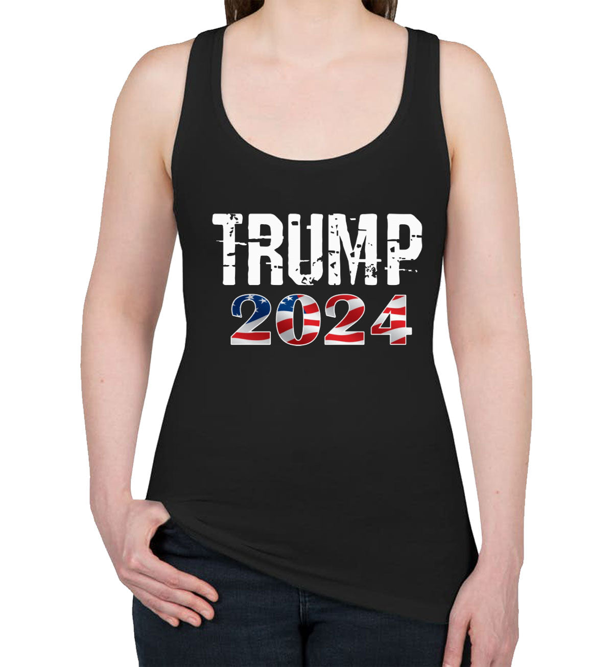 Donald Trump 2024 Presidential Election Women's Racerback Tank Top