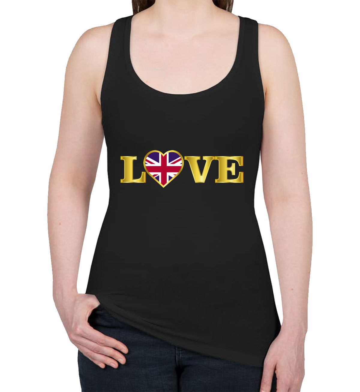 United Kingdom Love Women's Racerback Tank Top