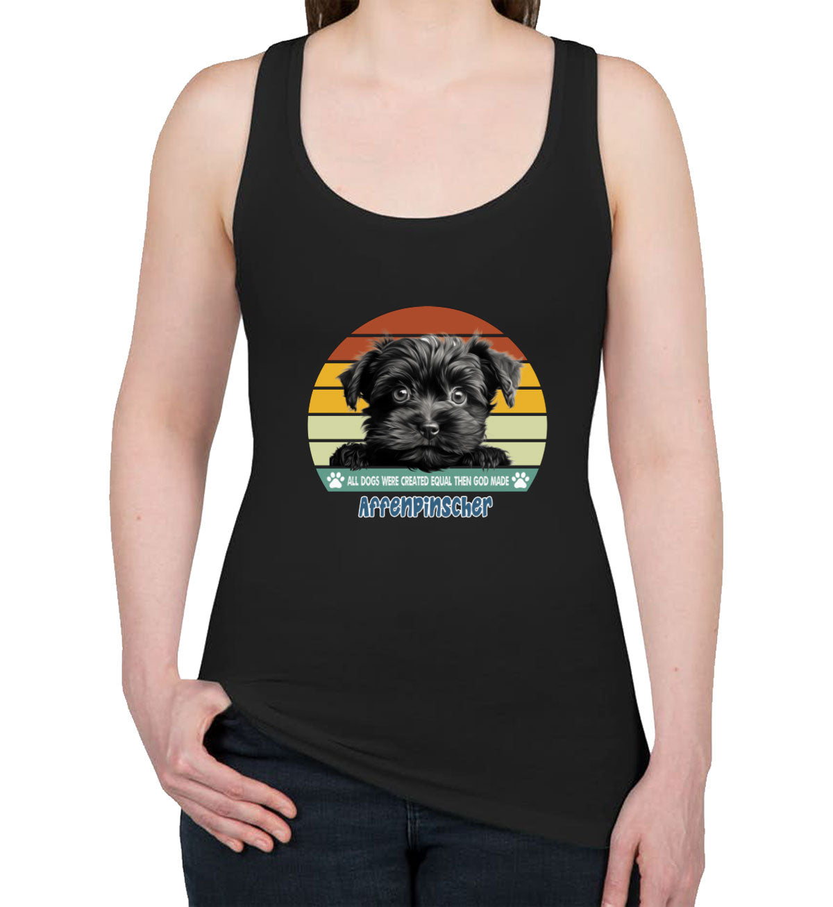 All Dogs Were Created Equal Affenpinscher Women's Racerback Tank Top