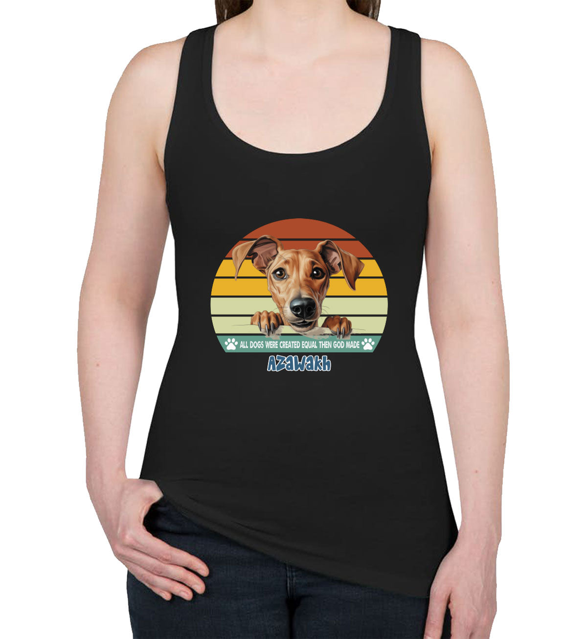 All Dogs Were Created Equal Azawakh Women's Racerback Tank Top