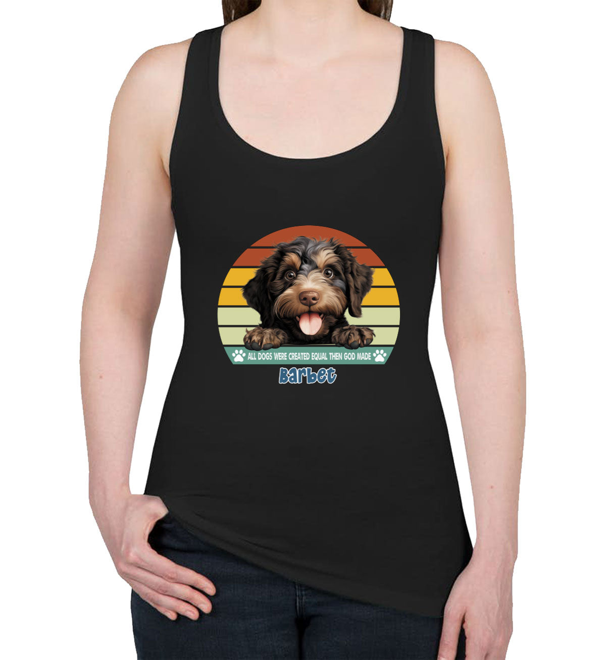 All Dogs Were Created Equal Barbet Women's Racerback Tank Top