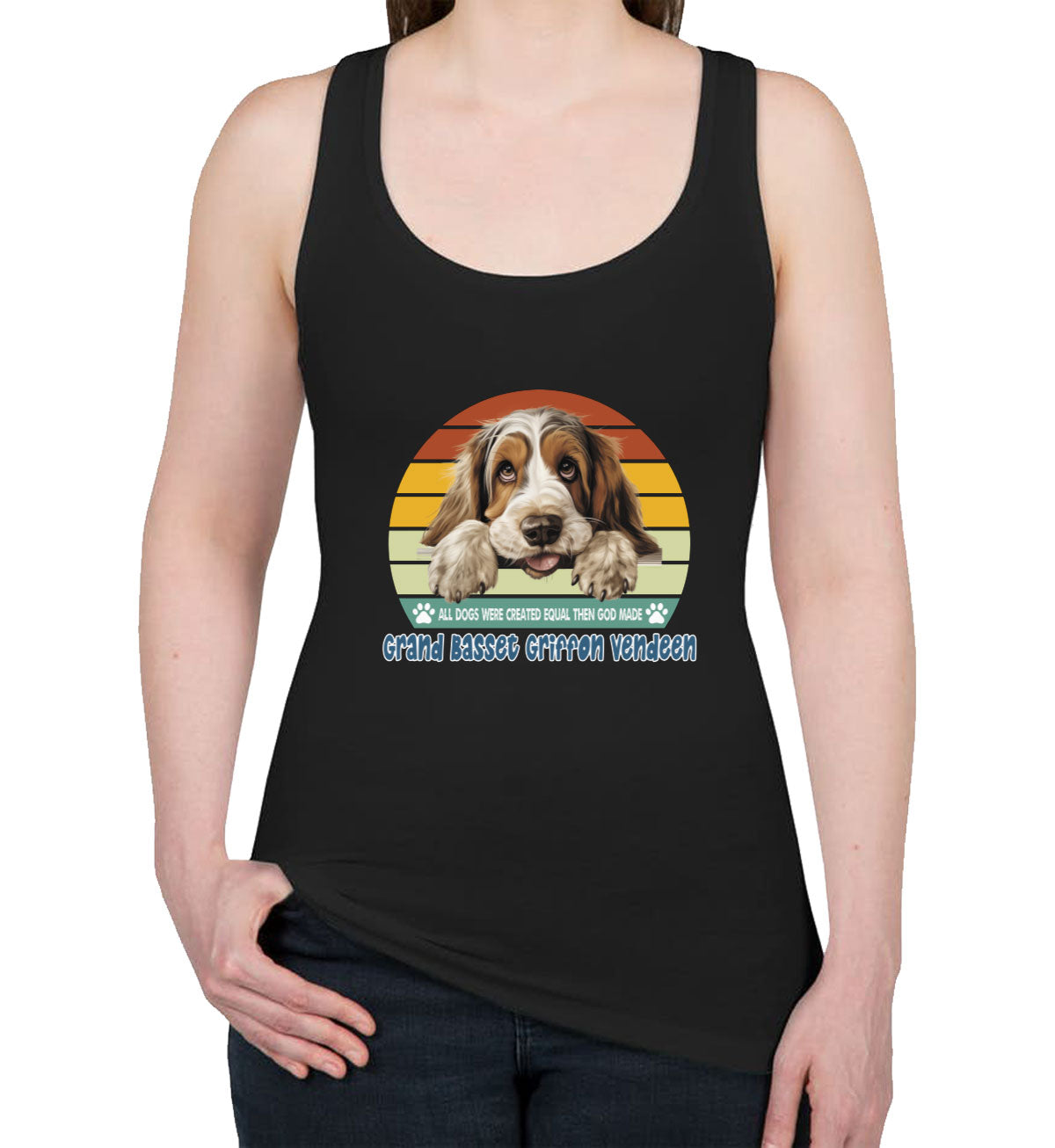 All Dogs Were Created Equal Grand Basset Griffon Vendeen Women's Racerback Tank Top