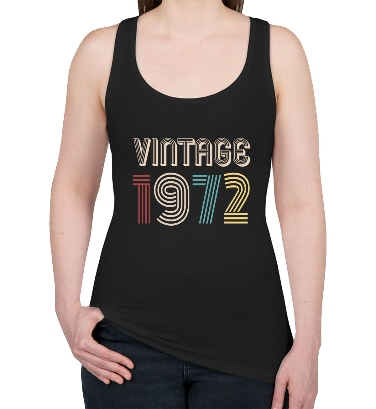 Vintage [Custom Year] Retro Birthday Women's Racerback Tank Top
