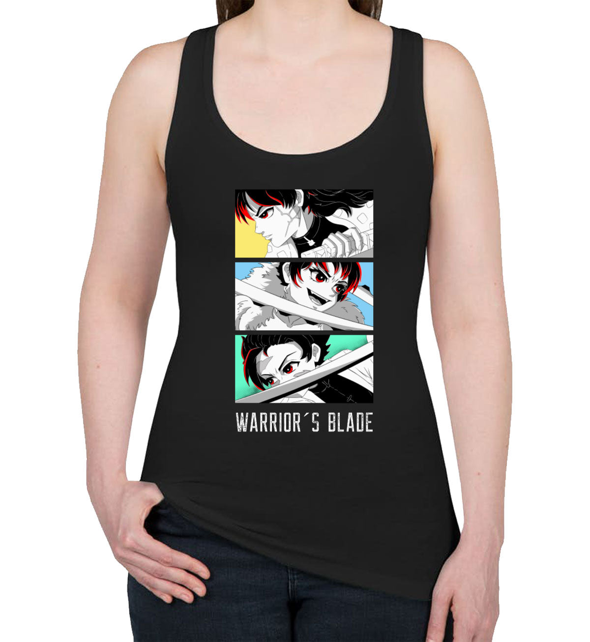 Warrior's Blade Anime Women's Racerback Tank Top