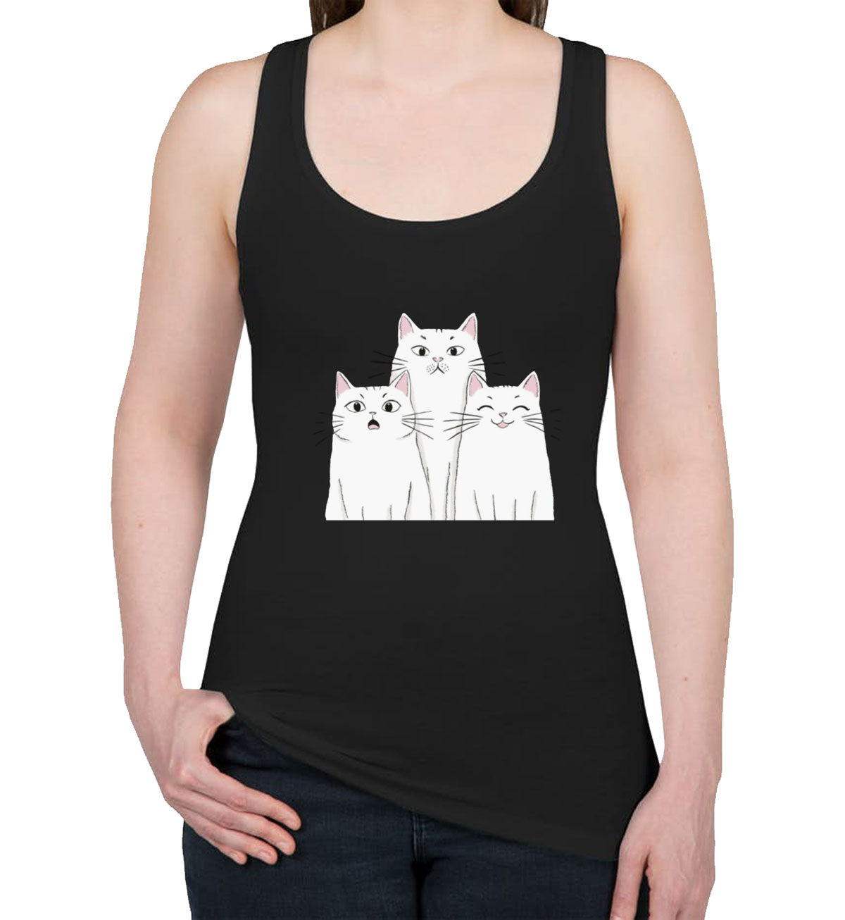 White Cats Women's Racerback Tank Top