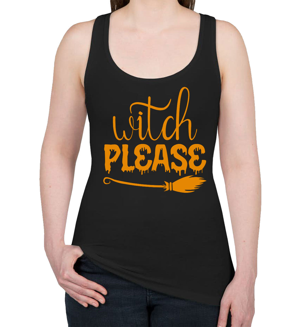 Witch Please Halloween Women's Racerback Tank Top