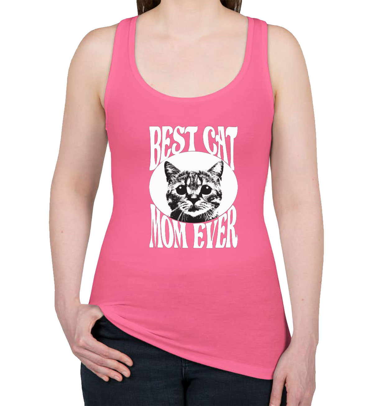 Best Cat Mom Ever Women's Racerback Tank Top