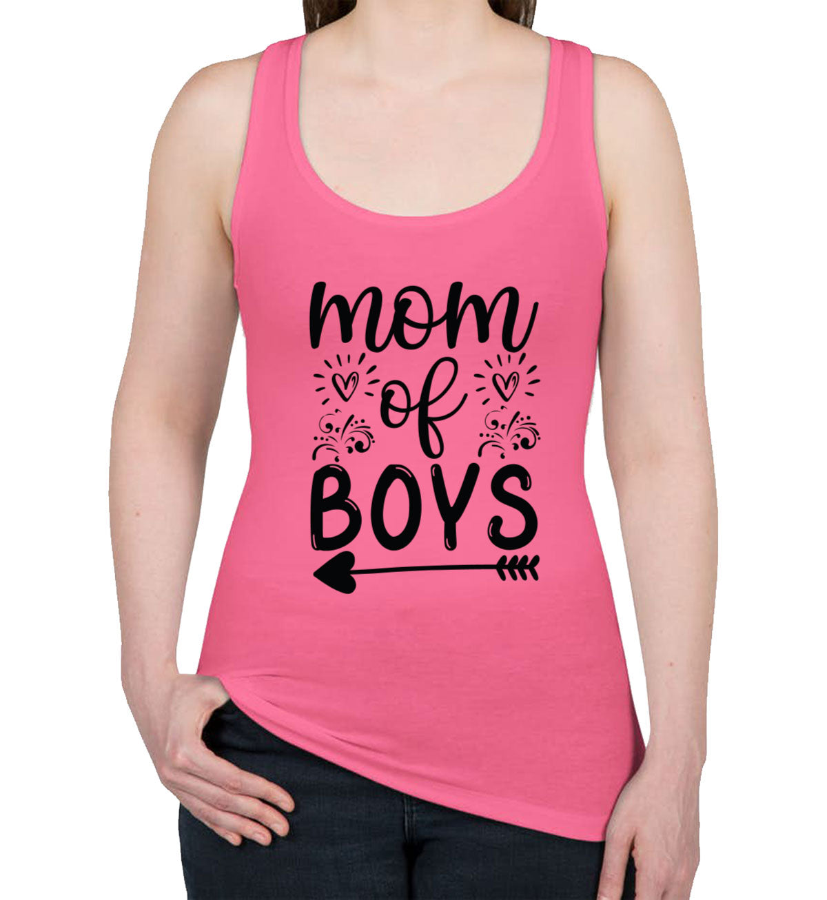 Mom Of Boys Women's Racerback Tank Top