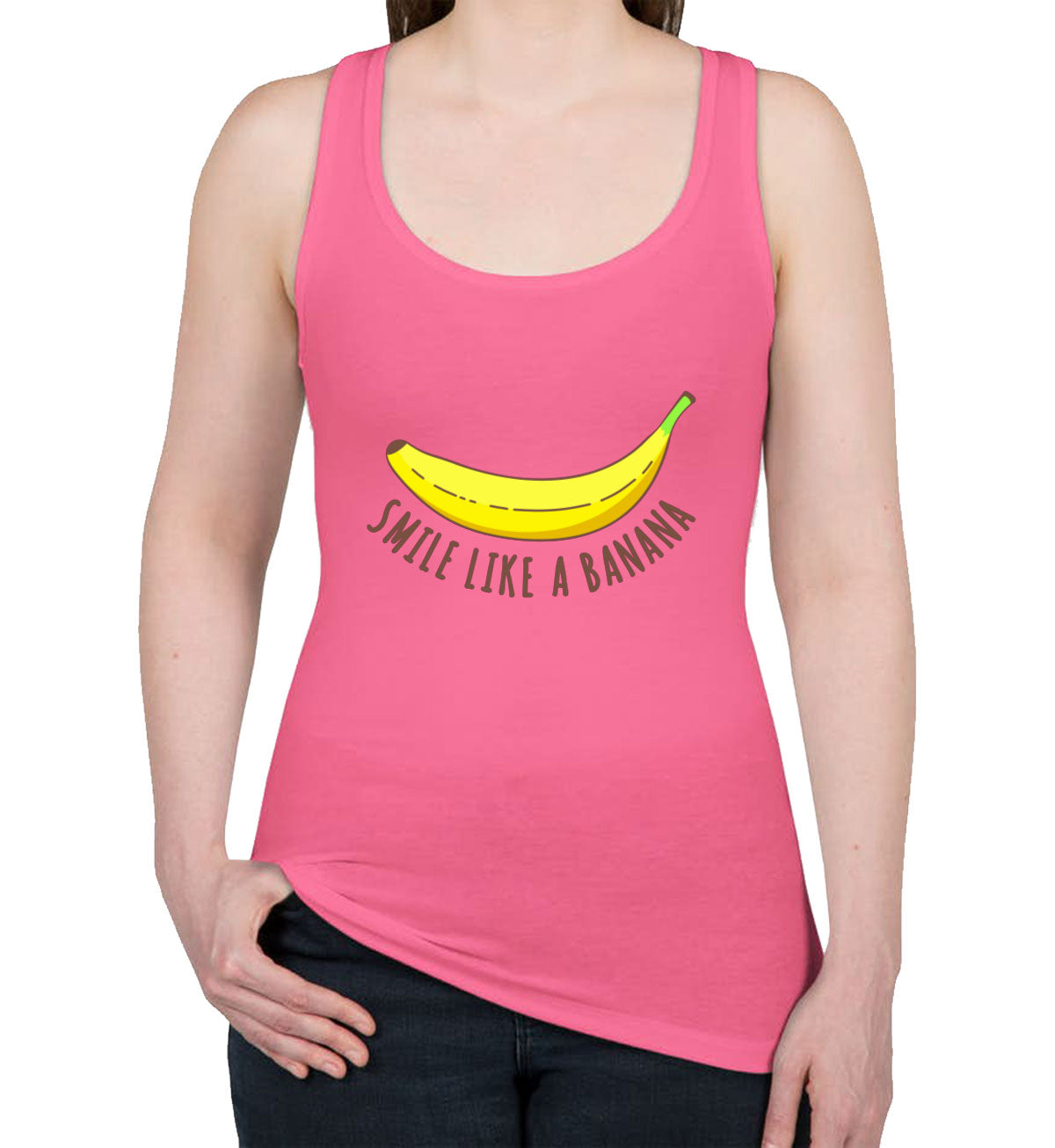 Smile Like A Banana Women's Racerback Tank Top