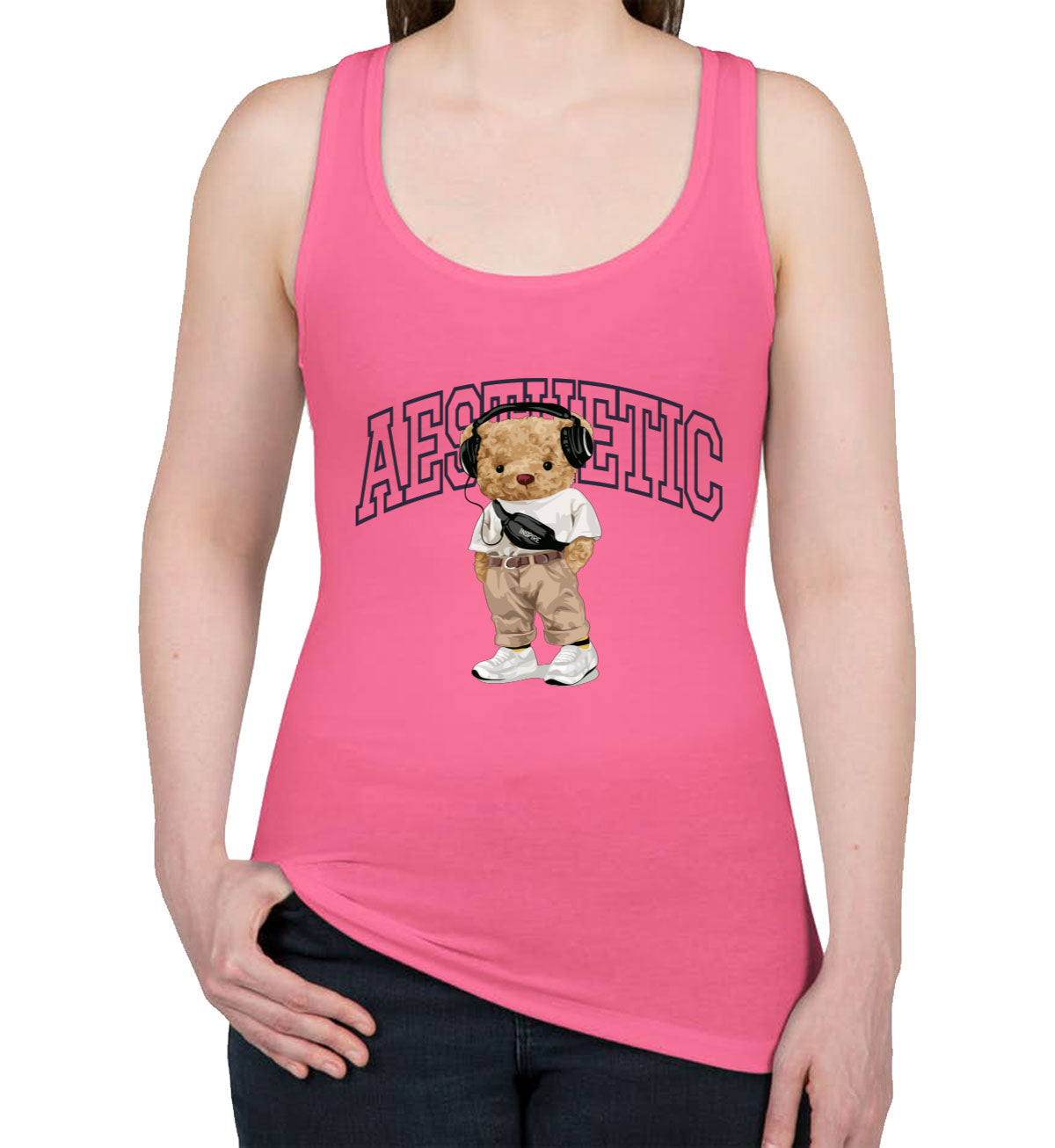 Teddy Bear Aesthetic Women's Racerback Tank Top