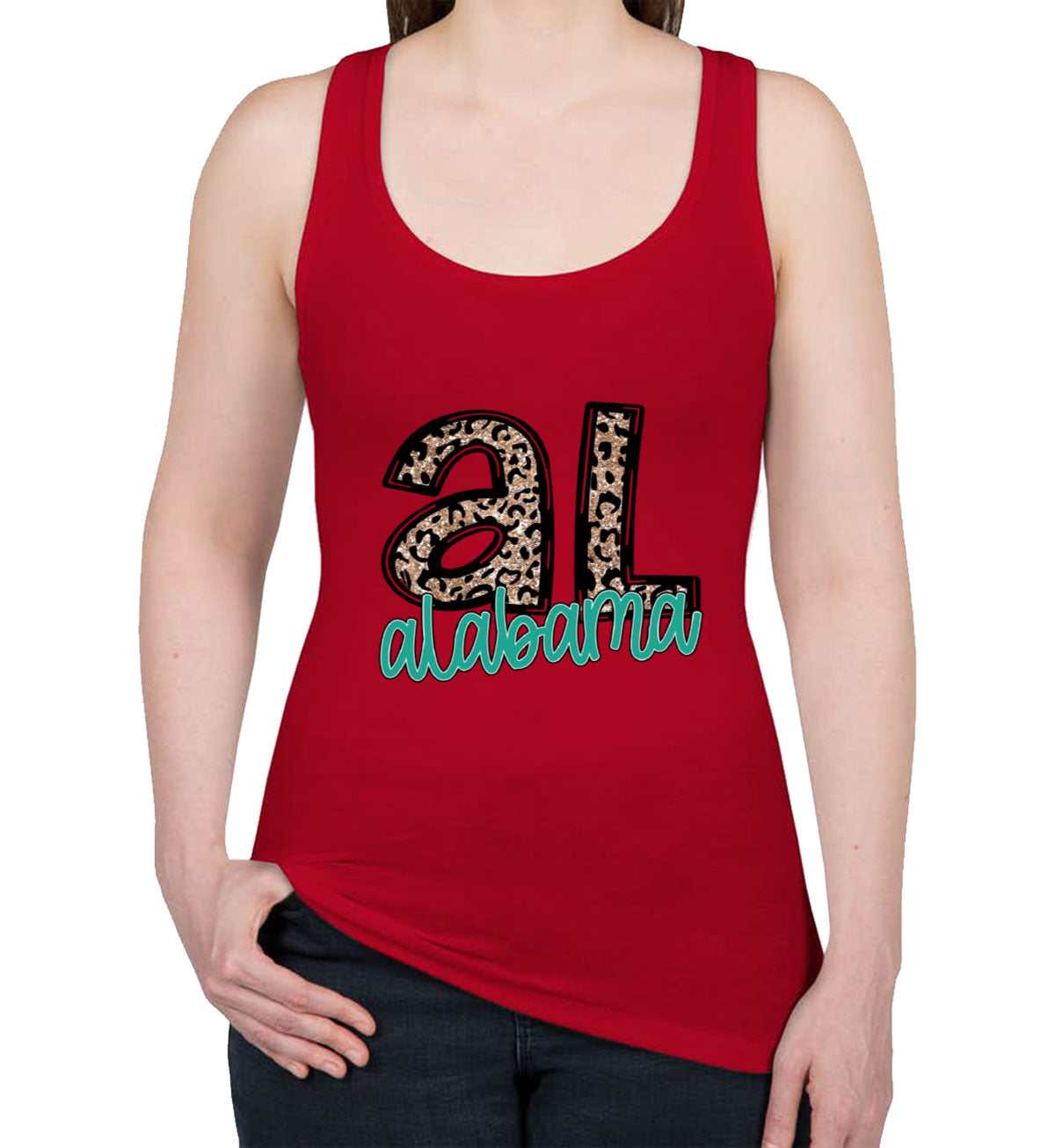 Alabama State Abbreviation Women's Racerback Tank Top