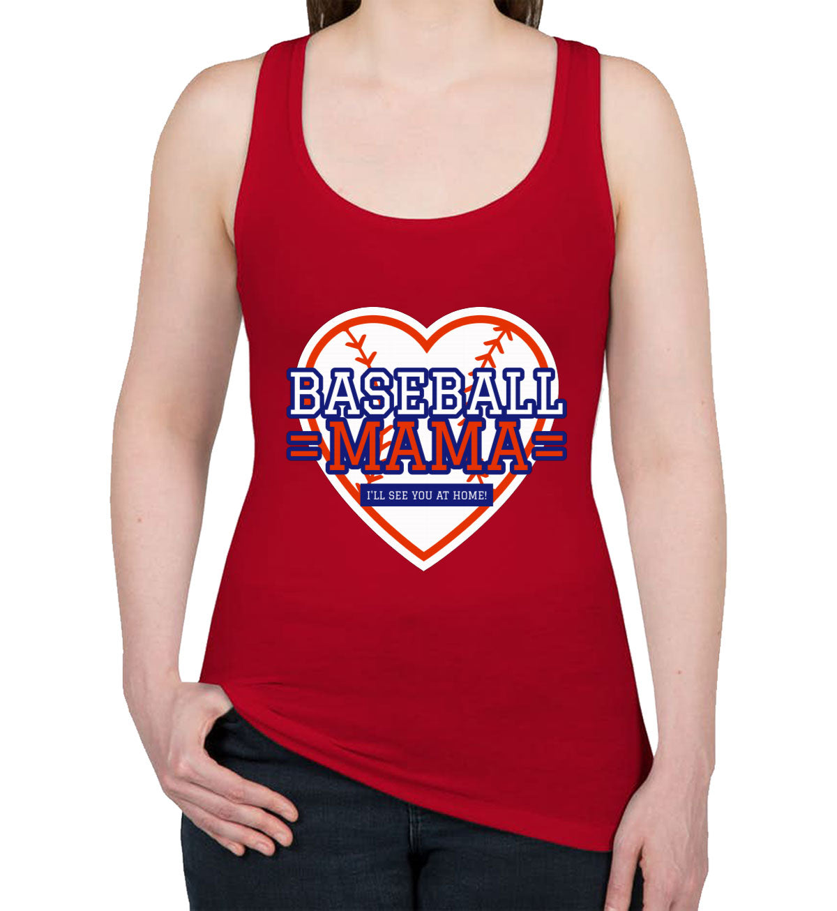 Baseball Mama Women's Racerback Tank Top