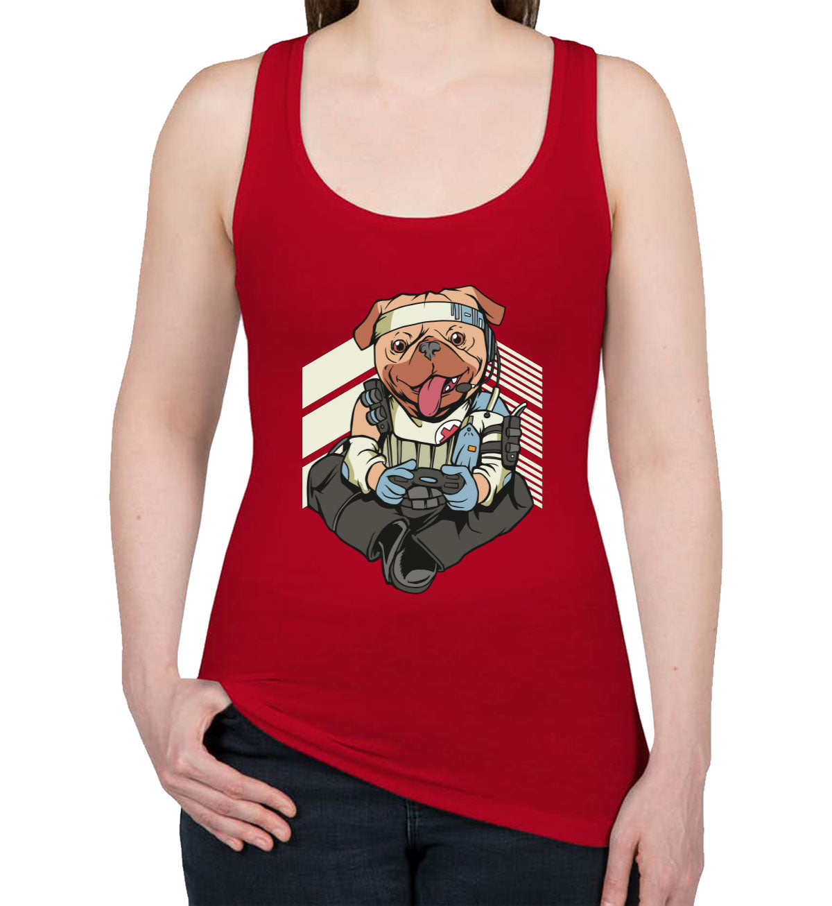 Gamer Dog Women's Racerback Tank Top