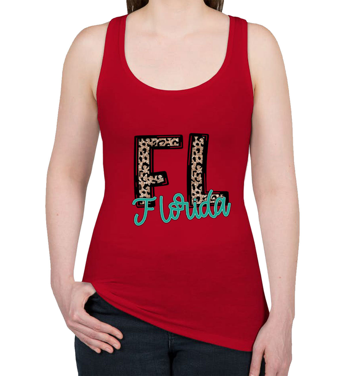 Florida State Abbreviation Women's Racerback Tank Top