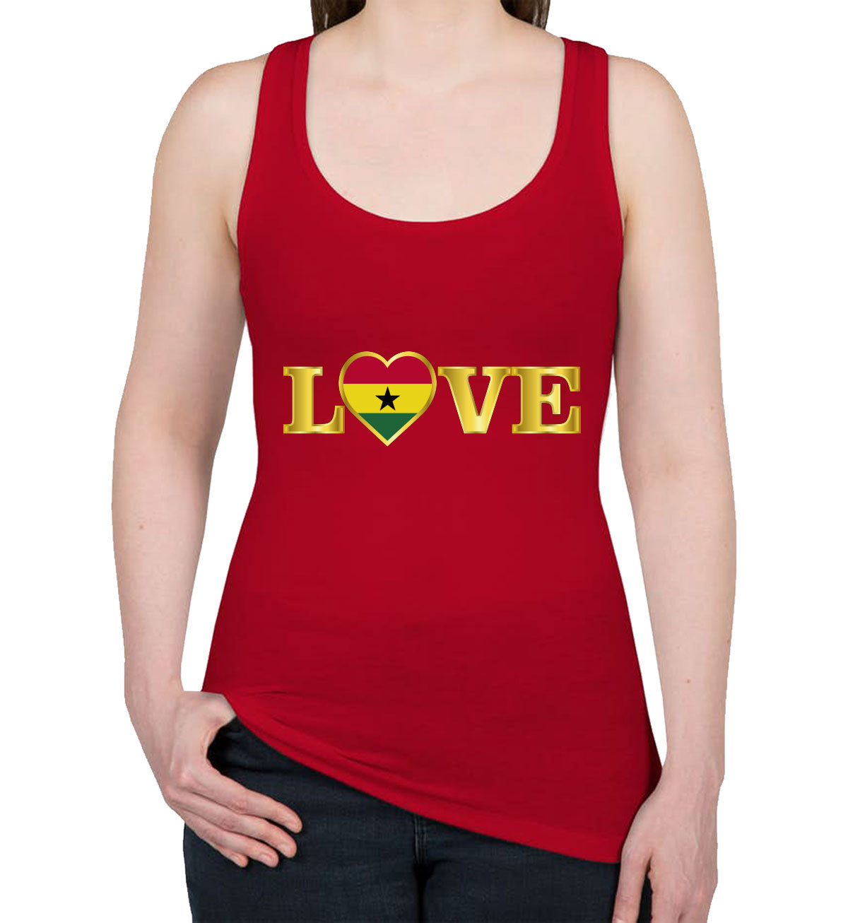 Ghana Love Women's Racerback Tank Top