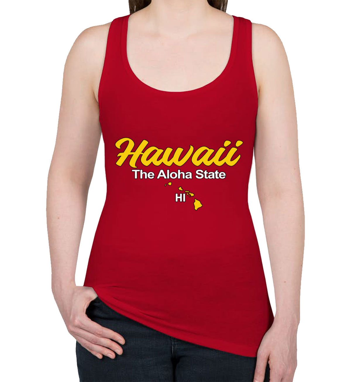 Hawaii The Aloha State Women's Racerback Tank Top