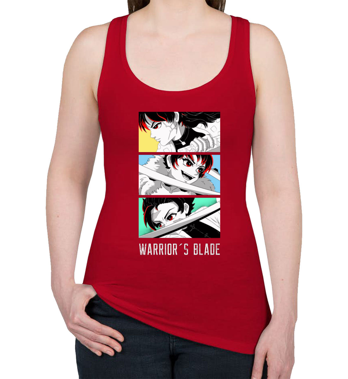 Warrior's Blade Anime Women's Racerback Tank Top