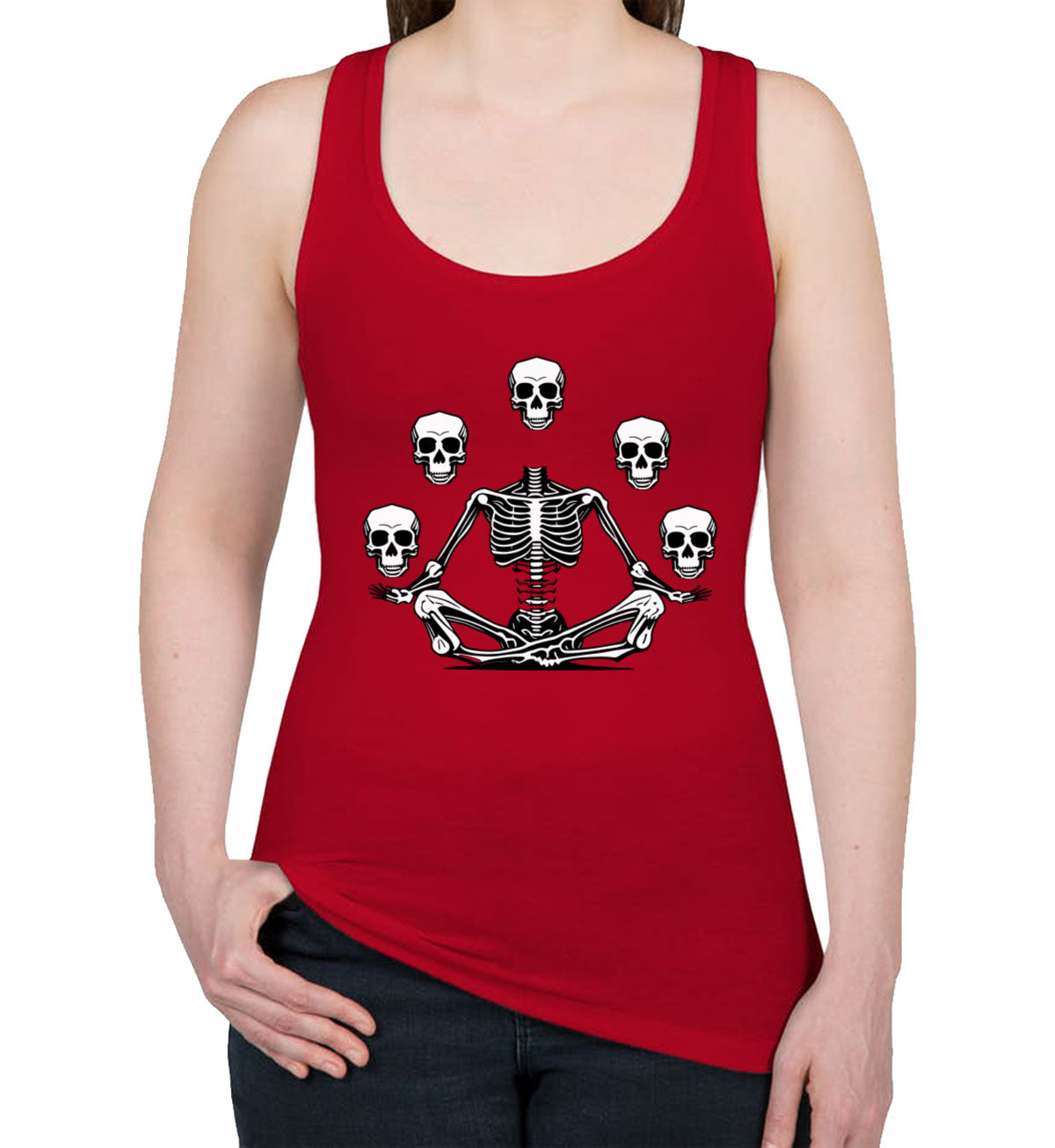 Skeleton Yoga Women's Racerback Tank Top