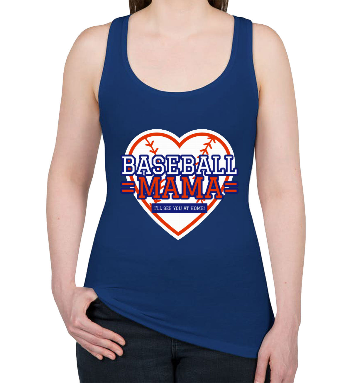 Baseball Mama Women's Racerback Tank Top