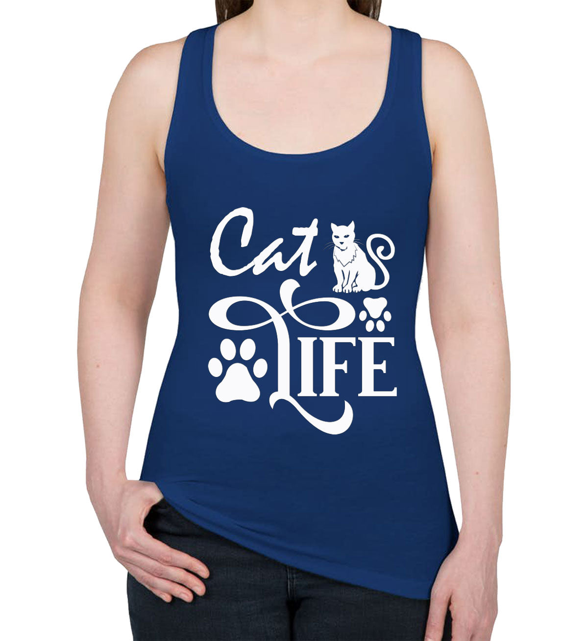 Cat Life Women's Racerback Tank Top