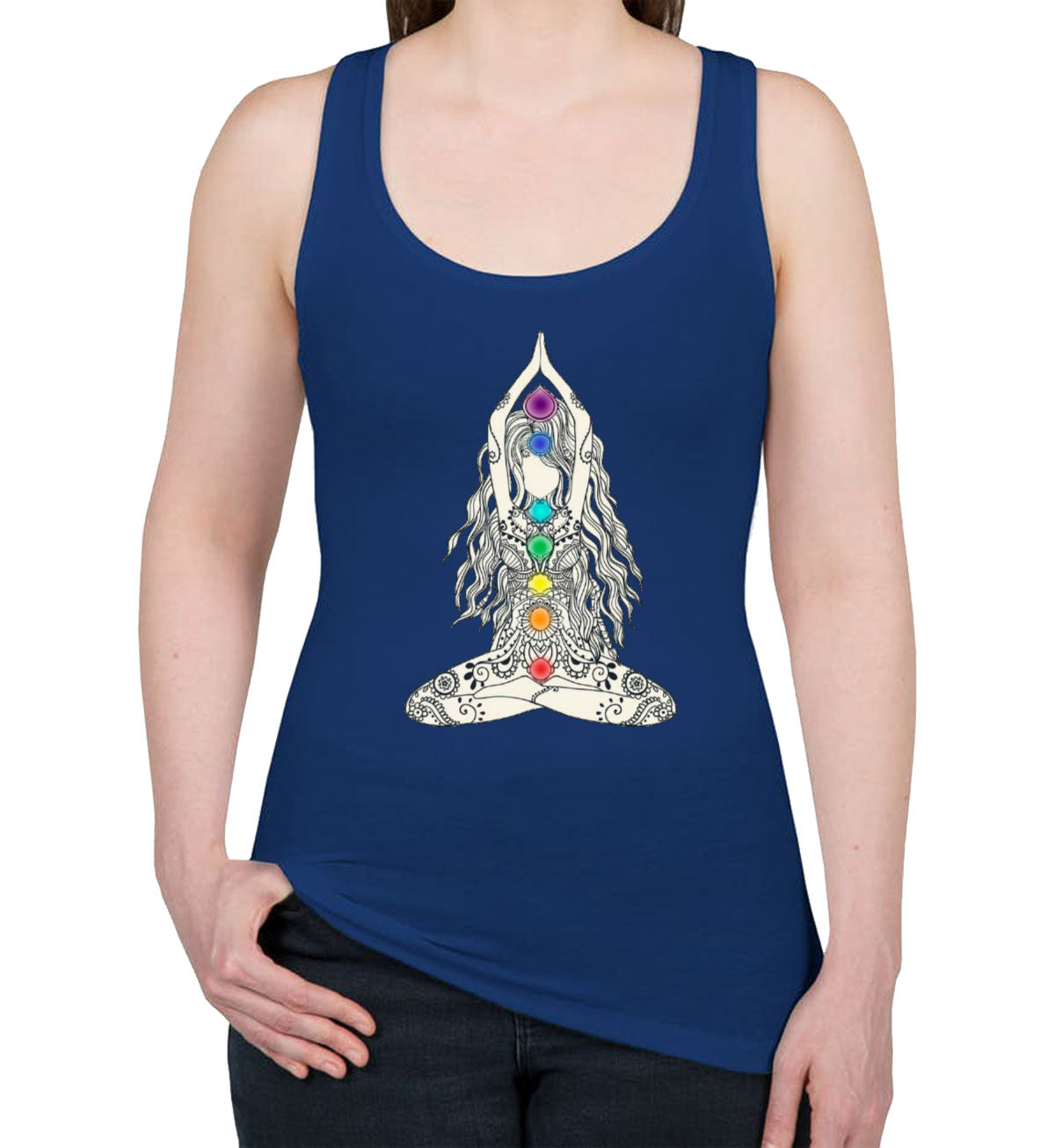 Meditation Chakra Yoga Reiki Women's Racerback Tank Top