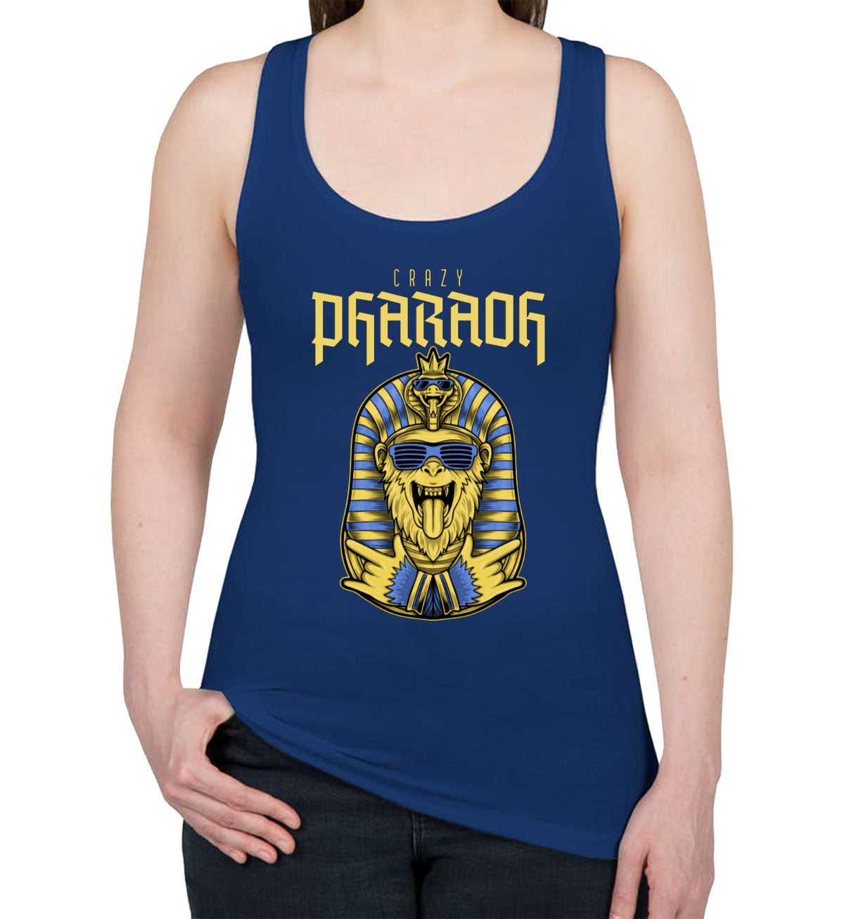 Crazy Pharaoh Women's Racerback Tank Top