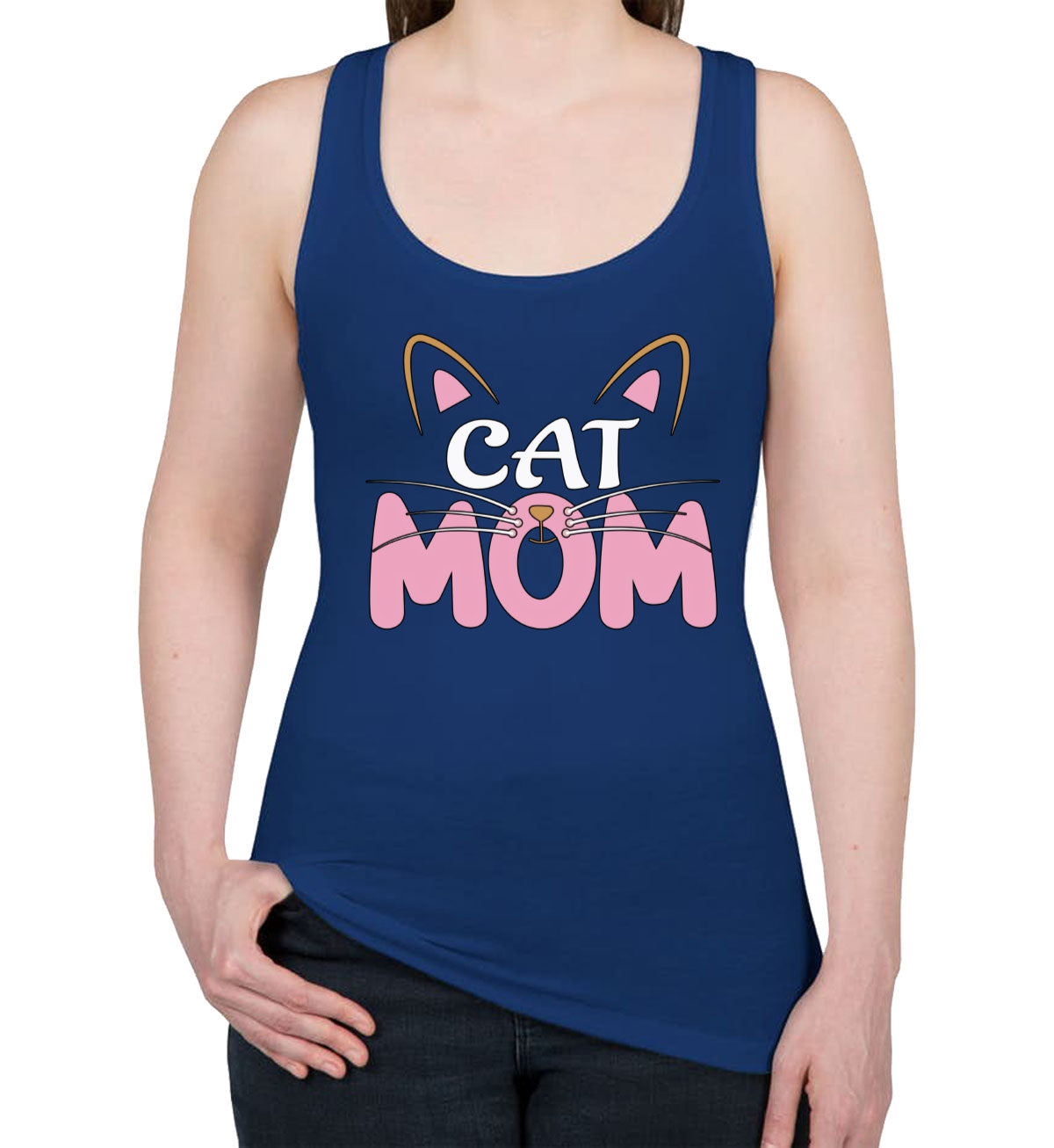 Cute Cat Mom Women's Racerback Tank Top