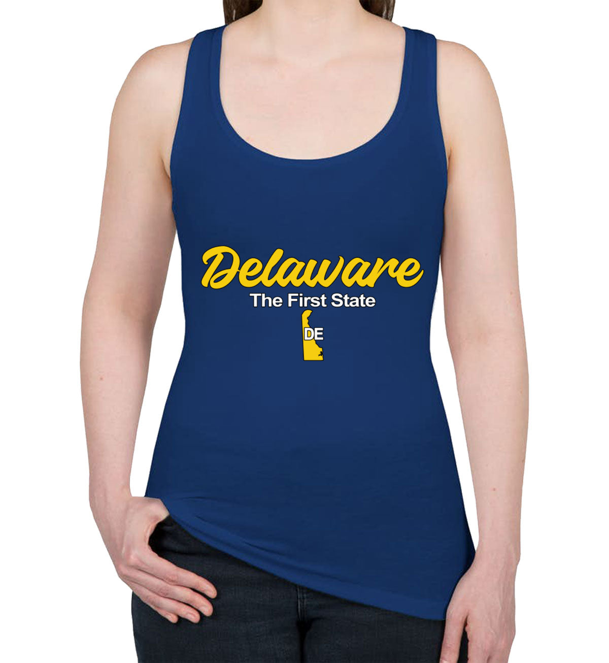 Delaware The First State Women's Racerback Tank Top