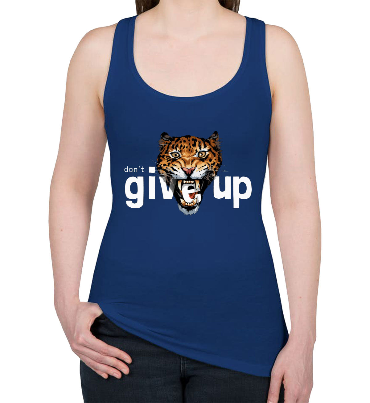 Don't Give Up Women's Racerback Tank Top