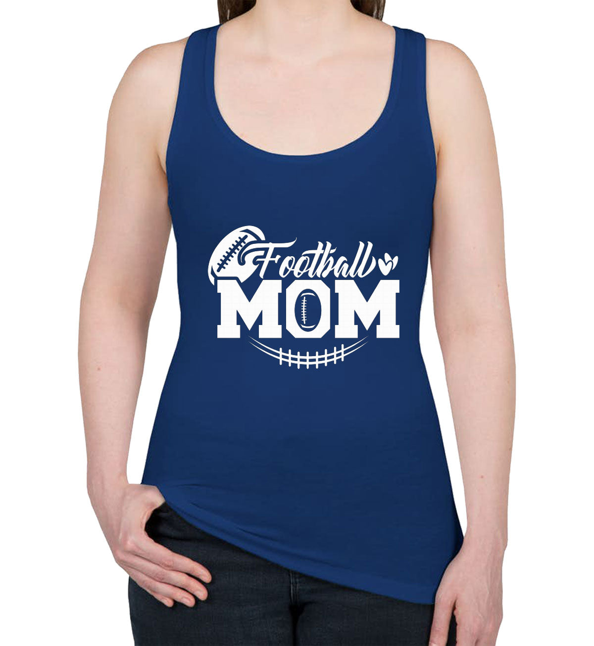 Football Mom Women's Racerback Tank Top