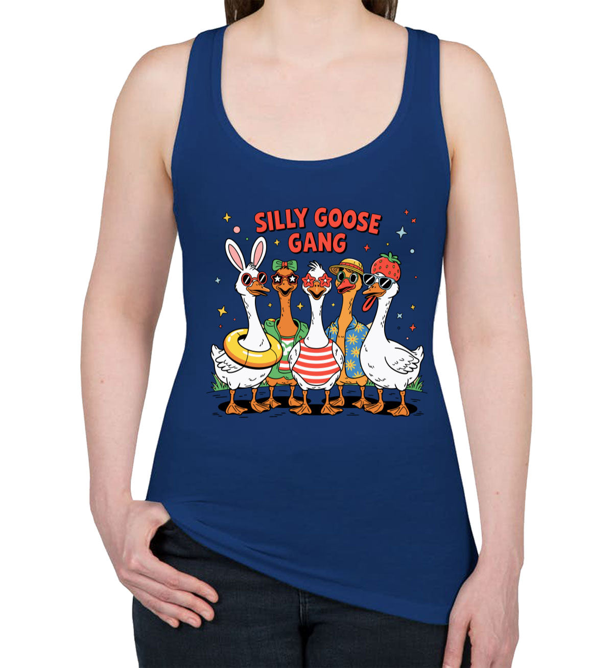 Silly Goose Gang Women's Racerback Tank Top