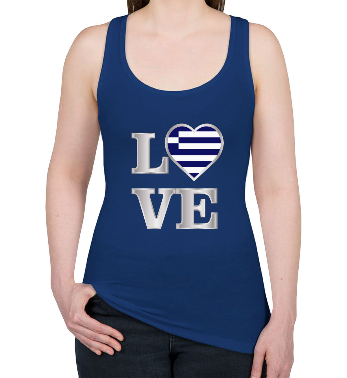 Greece Love Women's Racerback Tank Top