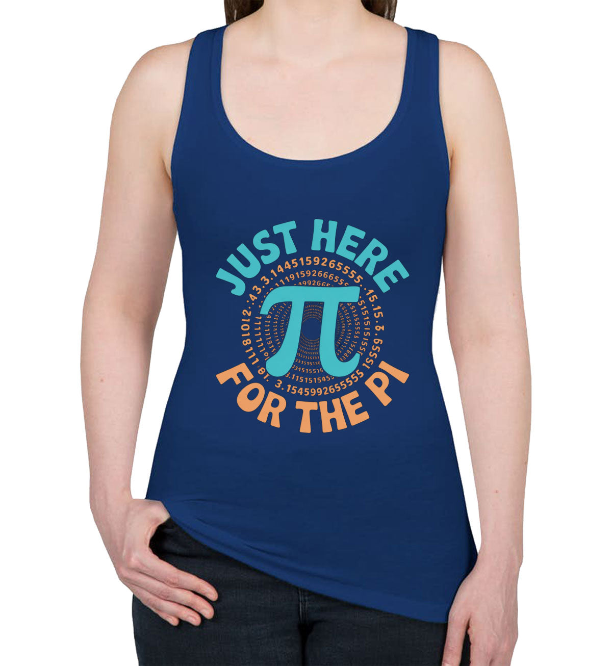 Just Here For The Pi Women's Racerback Tank Top