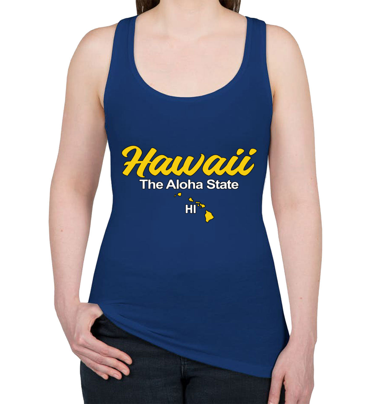 Hawaii The Aloha State Women's Racerback Tank Top