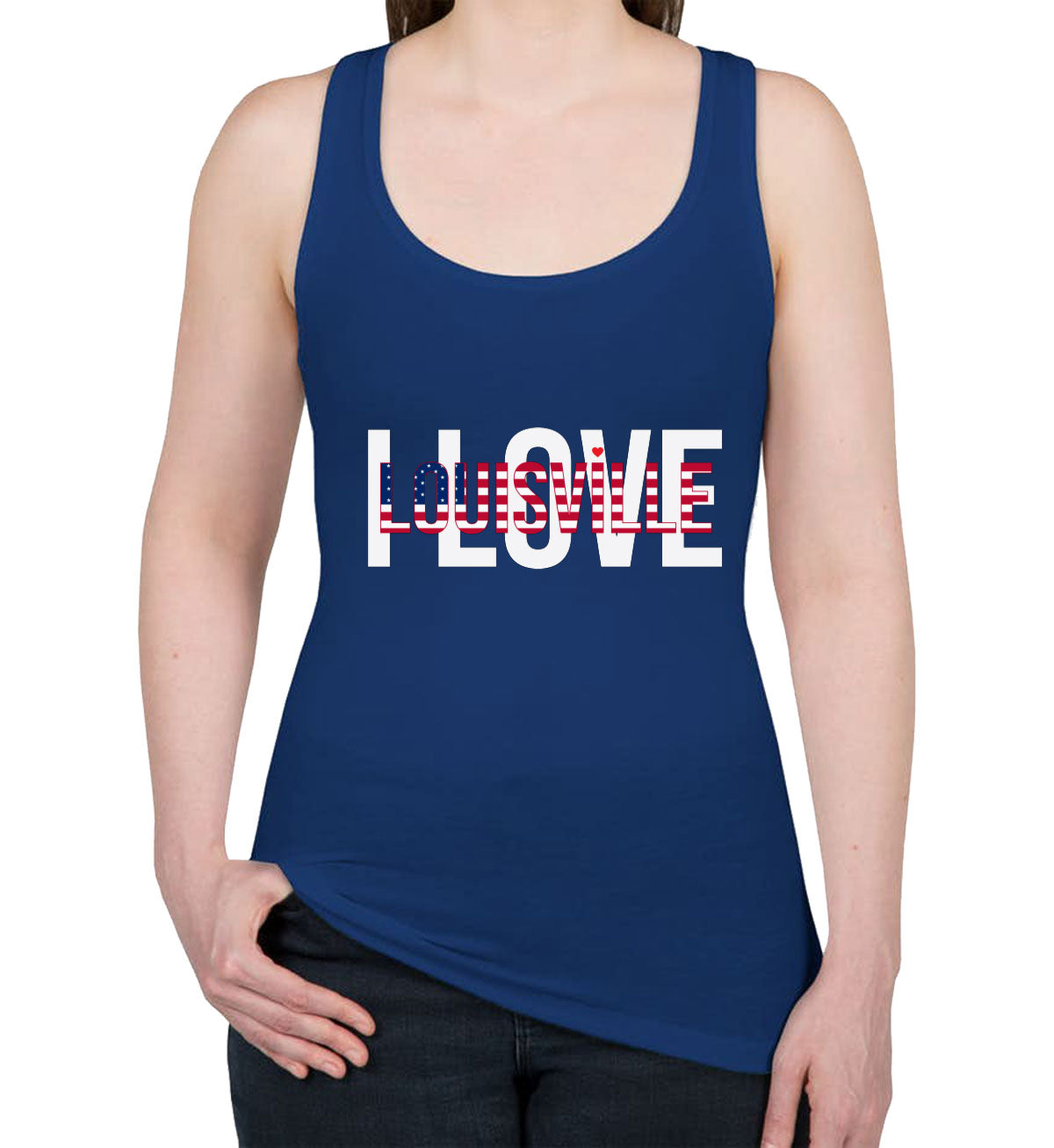 I Love Louisville Women's Racerback Tank Top