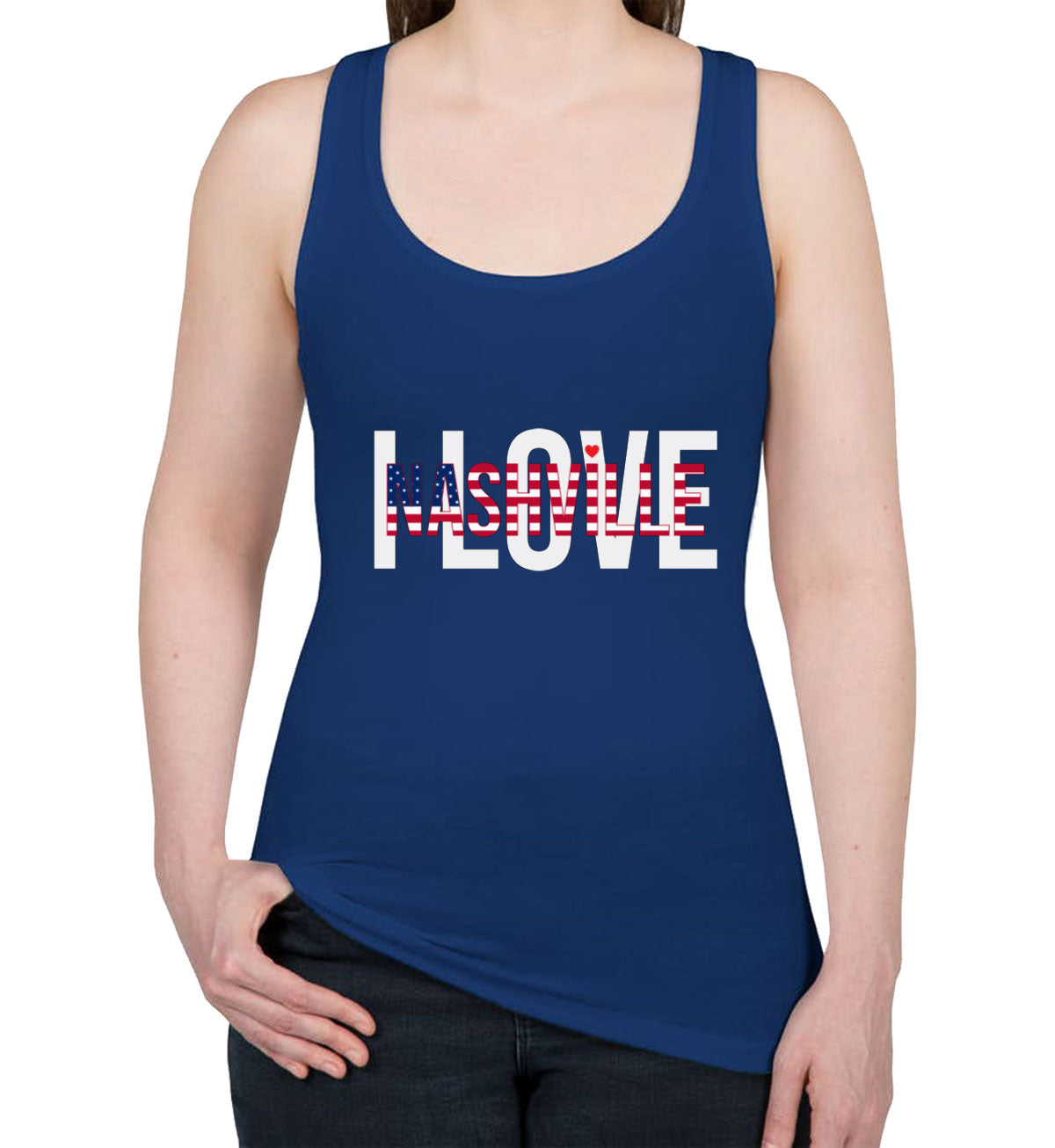 I Love Nashville Women's Racerback Tank Top