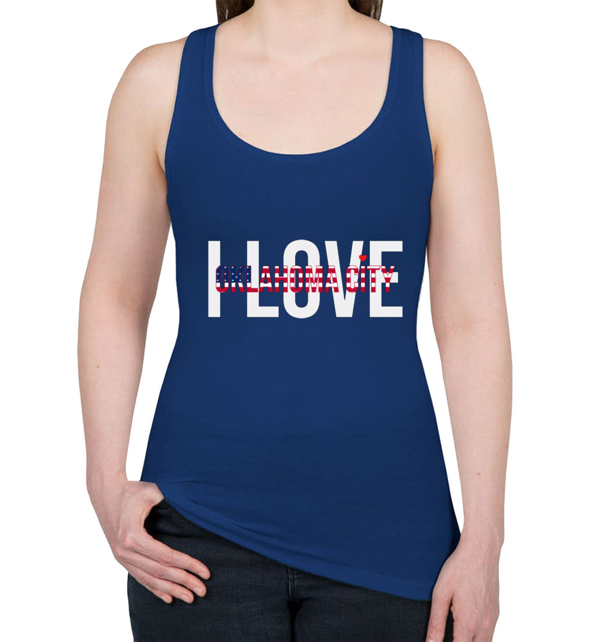 I Love Oklahoma City Women's Racerback Tank Top