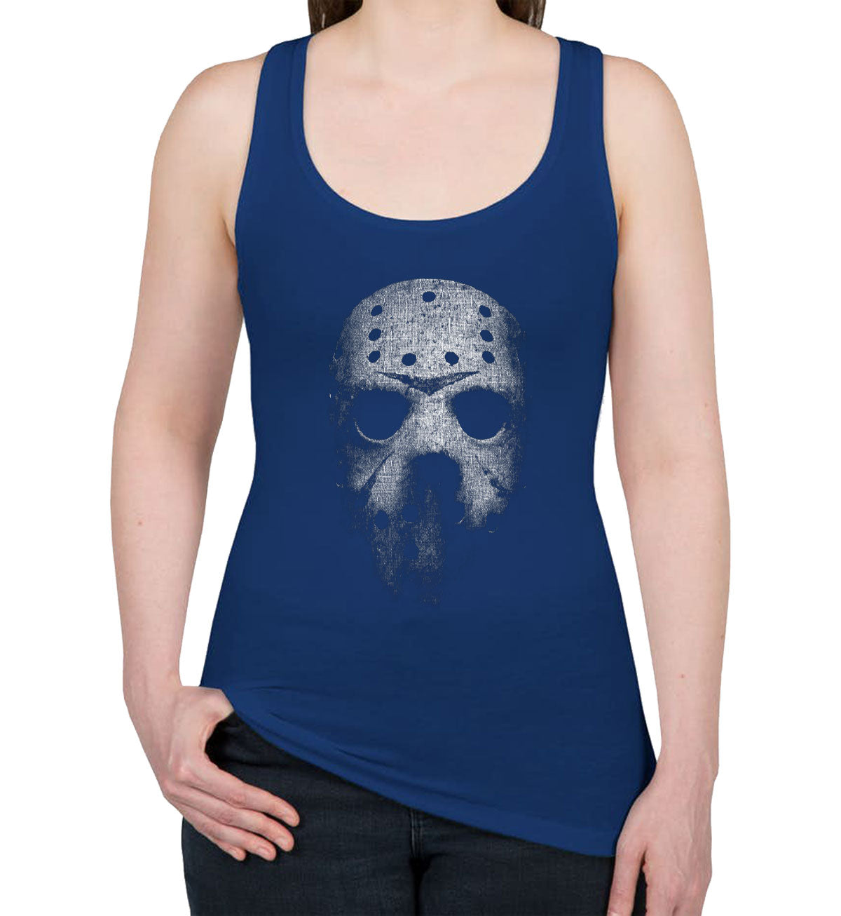 Jason Face Halloween Women's Racerback Tank Top