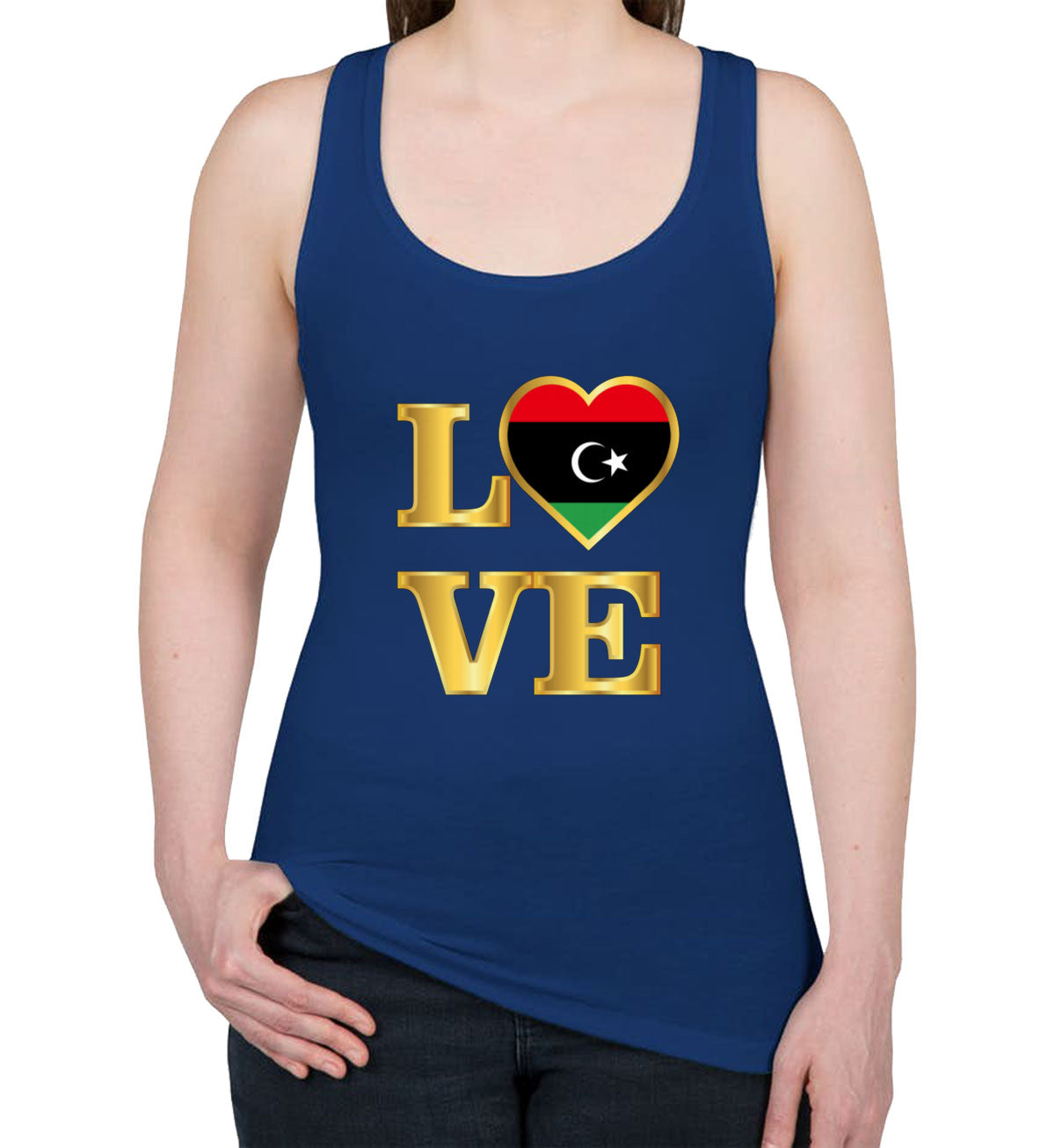 Libya Love Women's Racerback Tank Top