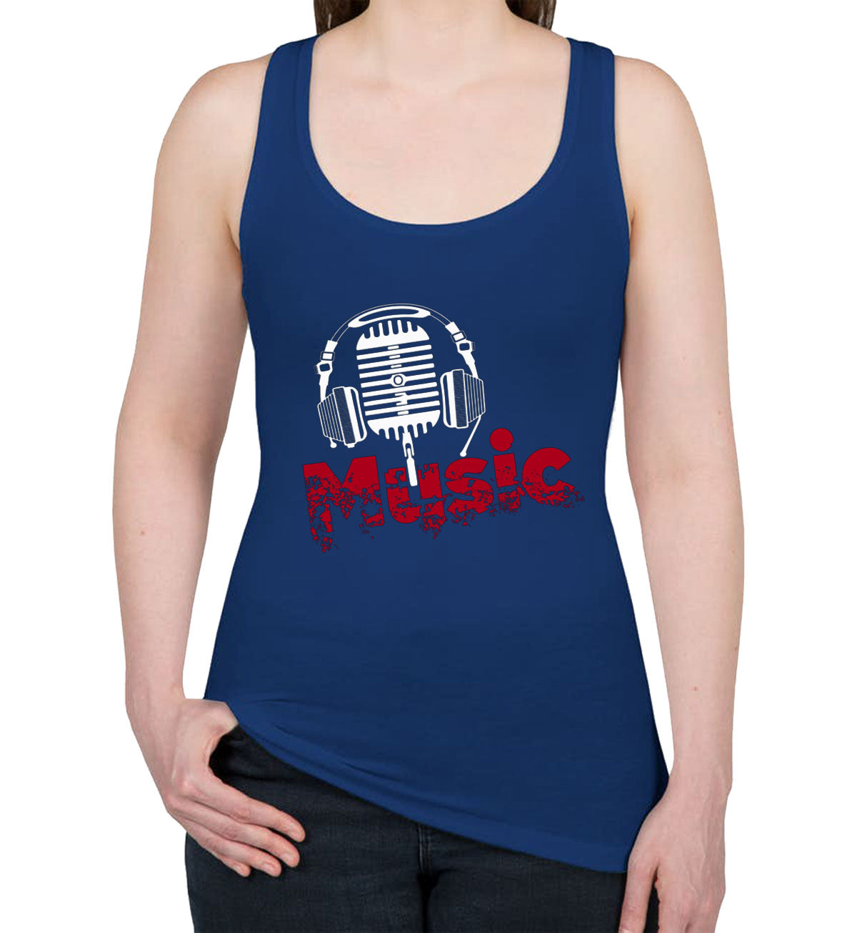 Music And Headphone Women's Racerback Tank Top